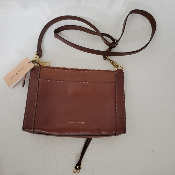 BRAND NEW Rebecca Minkoff Genuine Leather Crossbody or Shoulder Bag 2in1 (AF2) - Picture 1 of 5